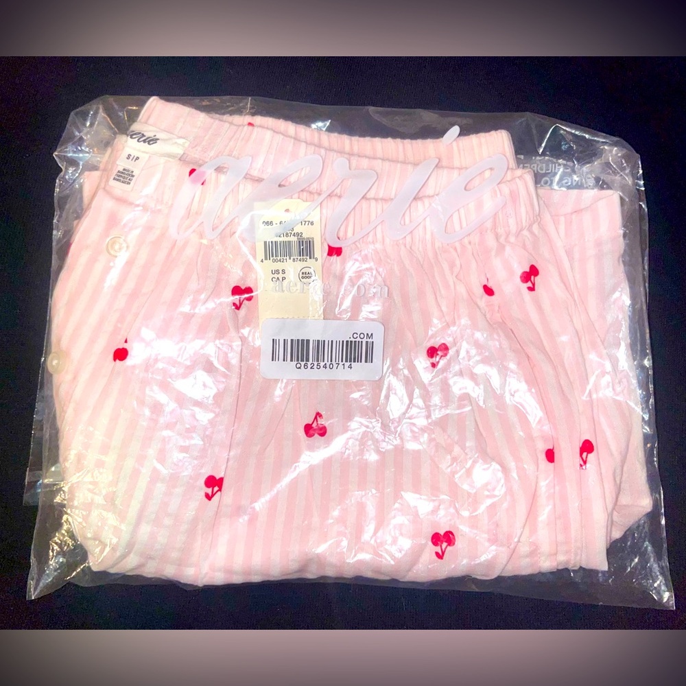 NWT AERIE OFF-DUTY SEERSUCKER BOXER - BLOOM🌸🍒💗, Sz.S, BNWTIB✨RARE🌟FIND✨ - Picture 9 of 12